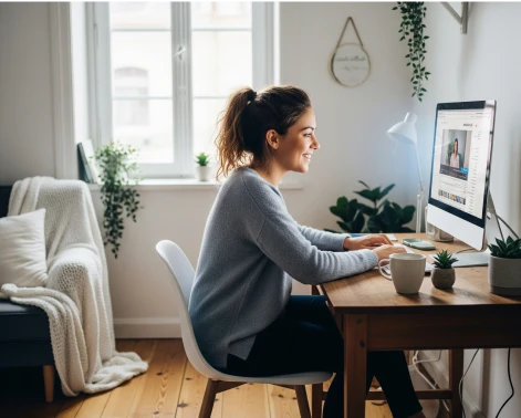 work on computer