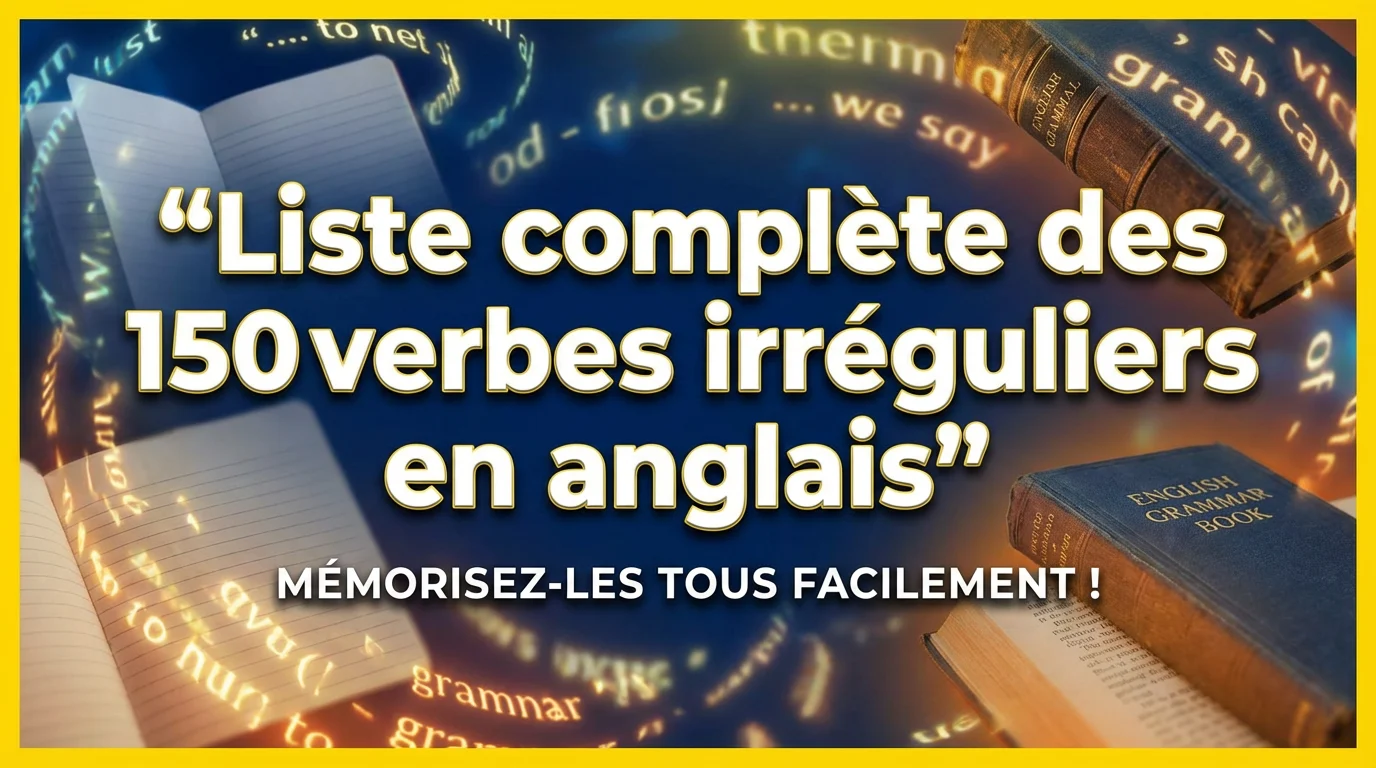 Miniature article de blog Liste complète des verbes irréguliers en anglais